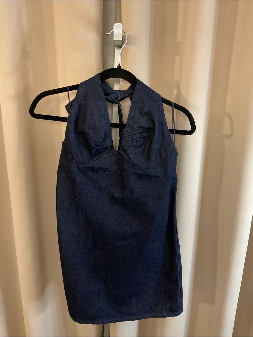 Free People Trevi Denim Mini Dress in Rinse